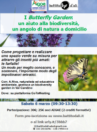 Locandina butterfly garden CORSO 2020