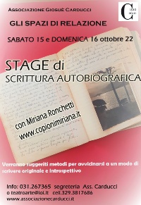stage di scrittura autobiografica