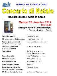 26 dicembre 2017 - Gruppo Vocale Contrattempo
