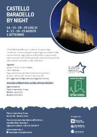 castello baradello by night