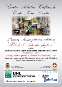 2018 volantino mostra Carlo MIRA alla BNL 15x21 cm a-1