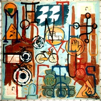 I_luoghi_dell'industria_Mimmo_Rotella_Decollage_con_sovrapittura_1987_cm380X380