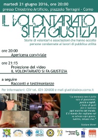 il volontariato si fa giustizia