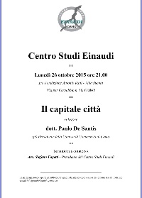 Locandina Citta del capitale 26 10 15