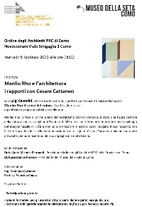 Locandina Rho  Ordine APPC Como 5 feb 2019
