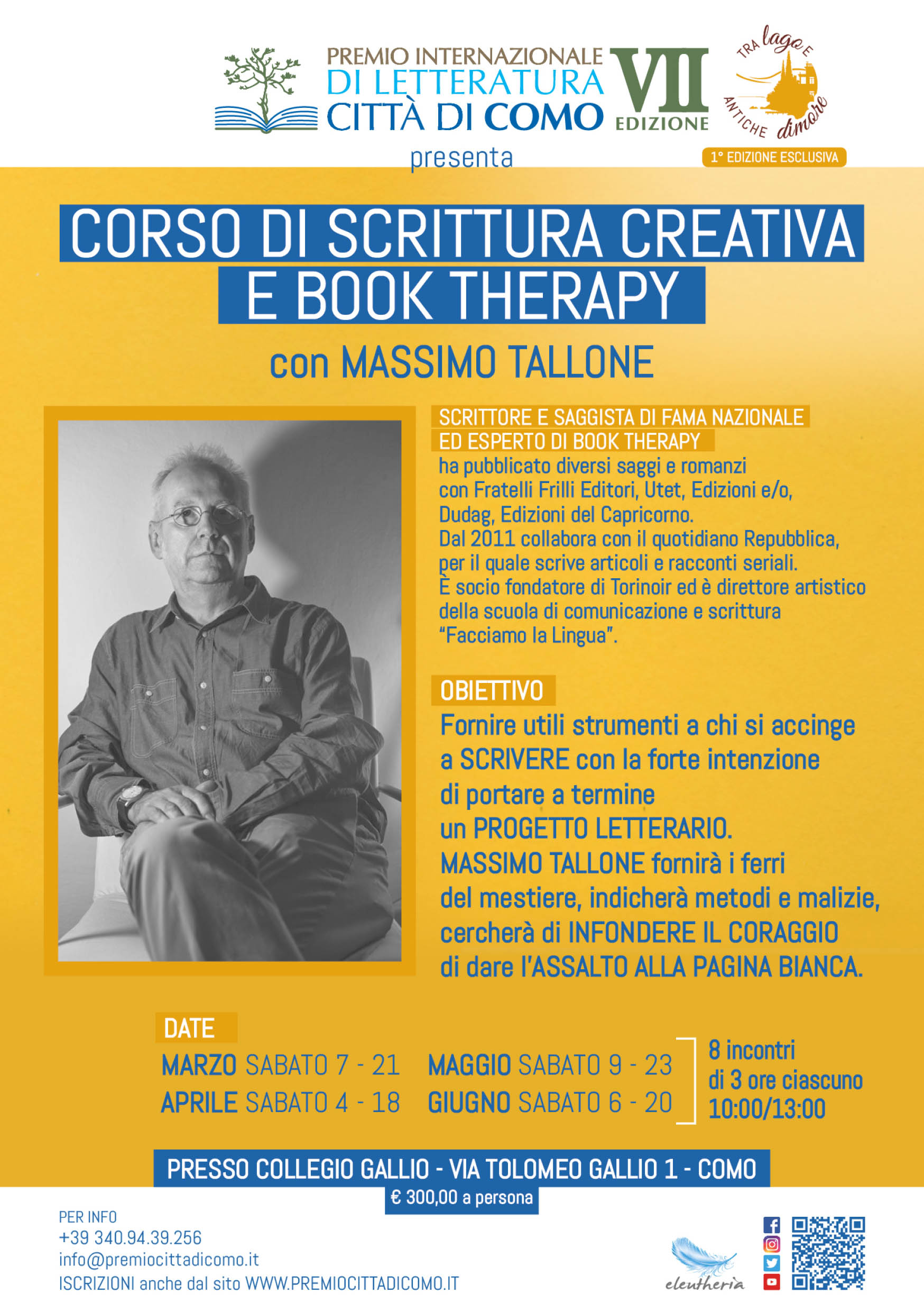 Corso di scrittura creativa e book therapy Como Italia