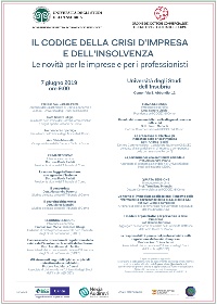 7_6_19 Codice della crisi d'impresa e dell'insolvenza