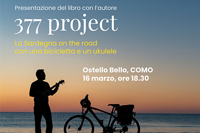 377 project. La Sardegna on the road con una bicicletta e un ukulele