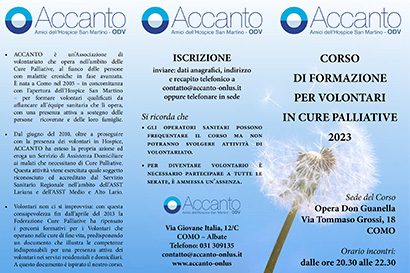 Volontari in cure palliative