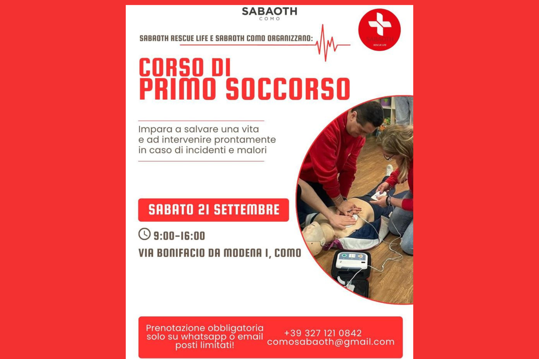 Corso di primo soccorso